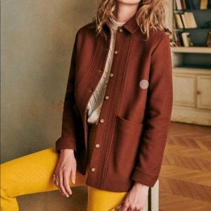 Sezane Wool Will Jacket in Mocha